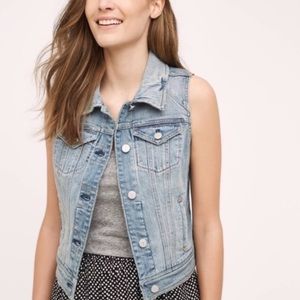 NWT Anthro Spring Sleeveless Jean Jacket